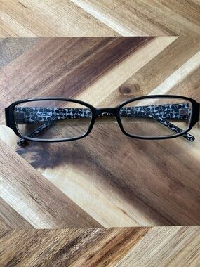 Coach Black Rectangular Eyeglasses Reading 1.30